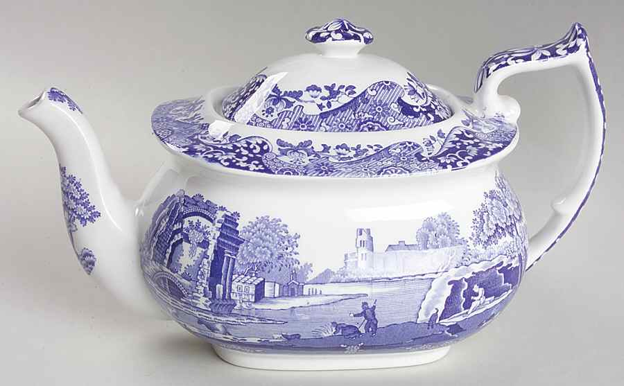 Blue Italian Mini Teapot & Lid by Spode-1