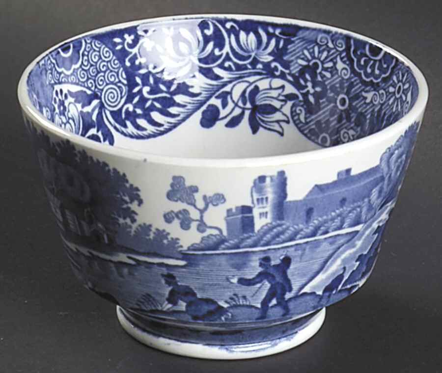 Blue Italian Mini Open Sugar Bowl by Spode-1