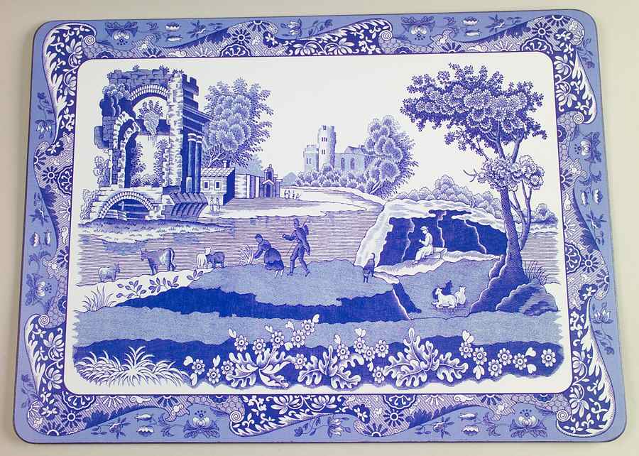 Blue Italian Corkboard Placemat by Spode-1
