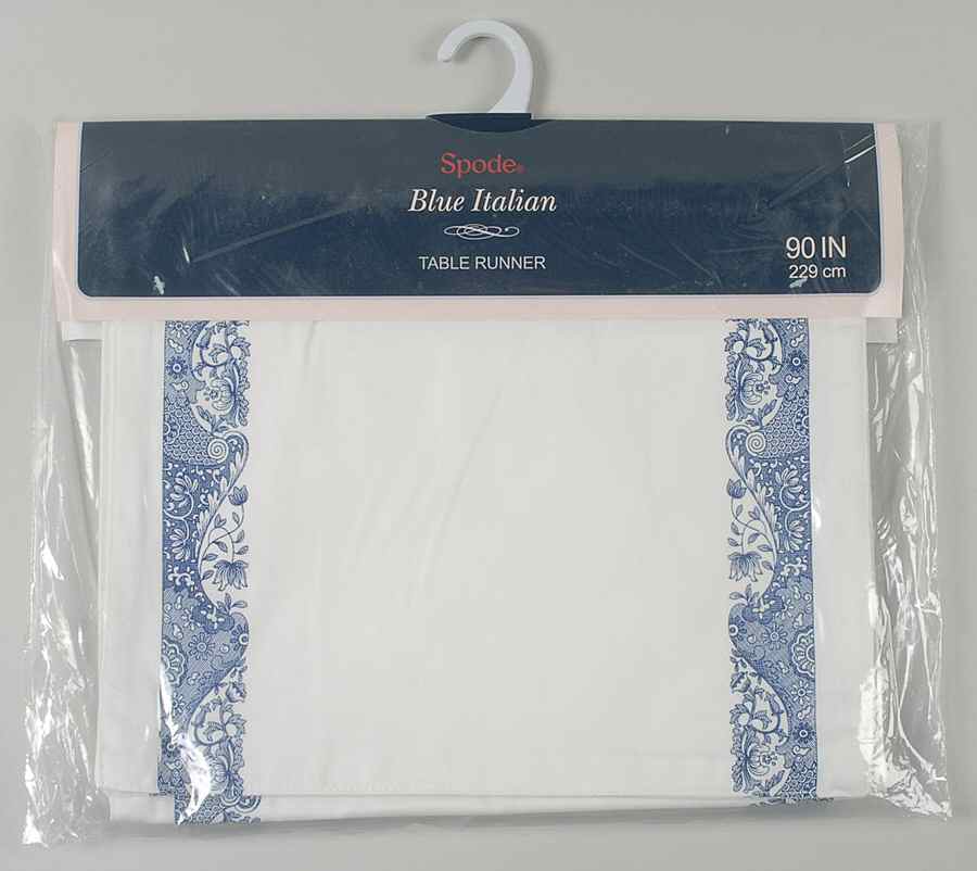 Blue Italian 14" X 90" Cloth Table Runner by Spode-1