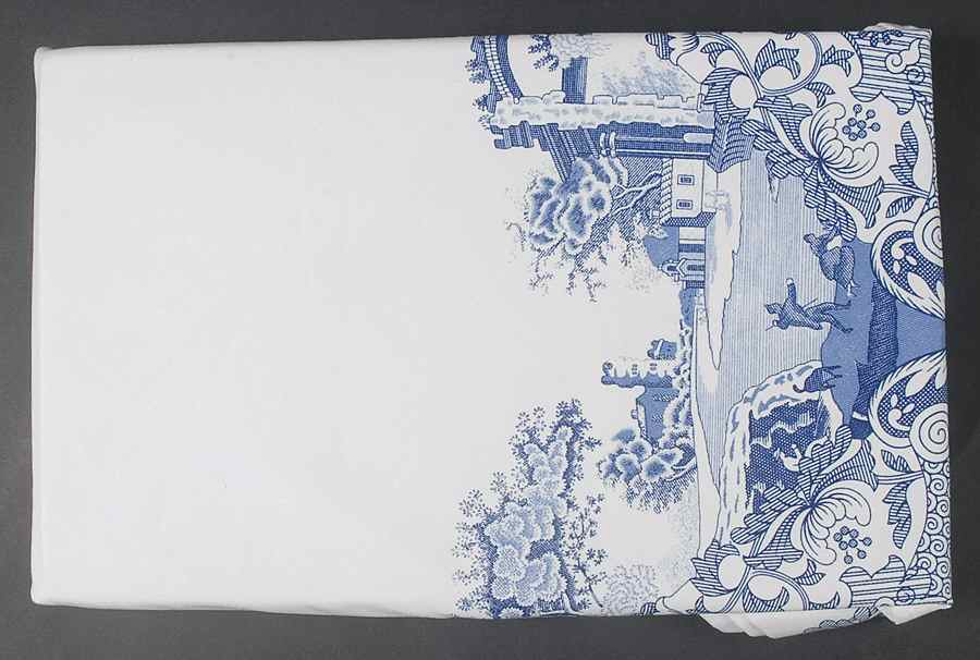 Blue Italian 60" X 84" Oblong Tablecloth by Spode-1
