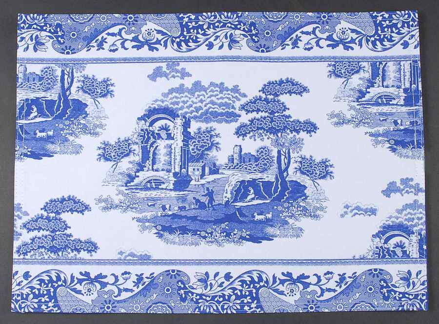 Blue Italian Rectangular Cloth Placemat by Spode-1