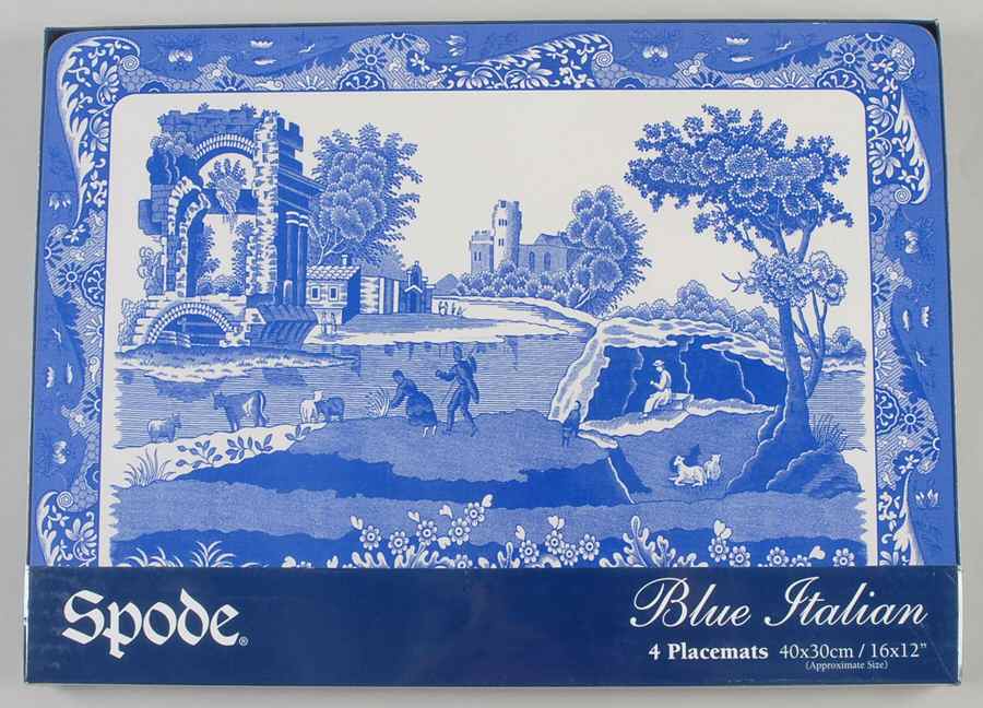 Blue Italian Corkboard Placemat - Set of 4 by Spode-1