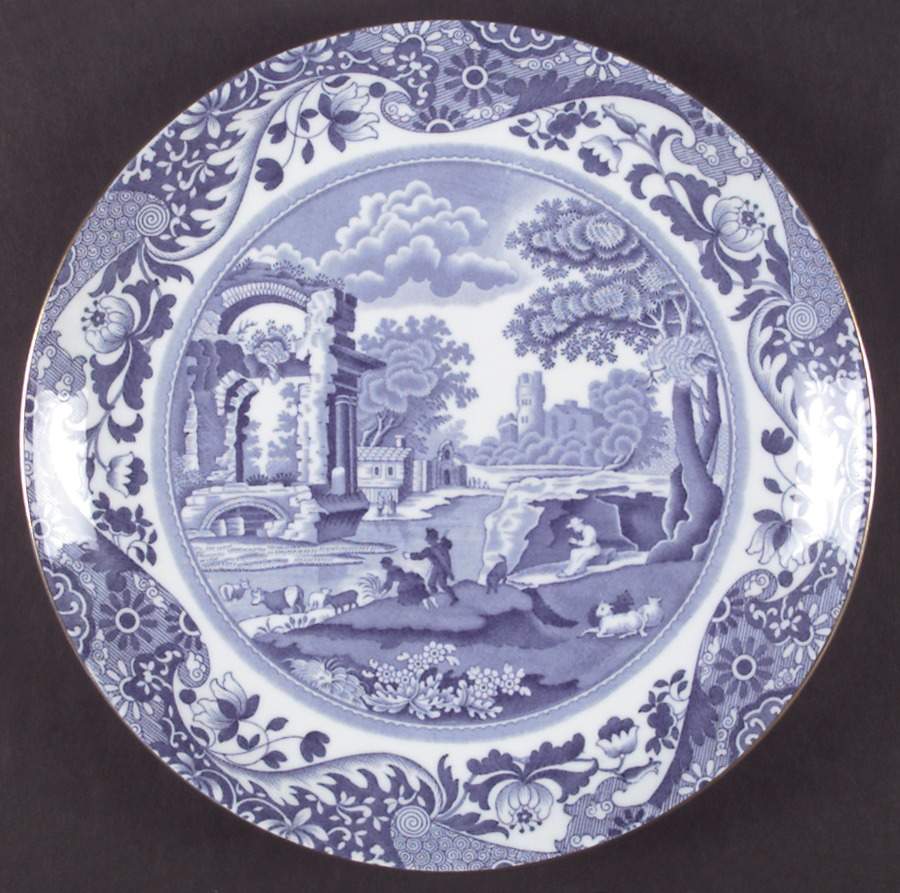 Blue Italian (Regimental) Dinner Plate by Spode-1