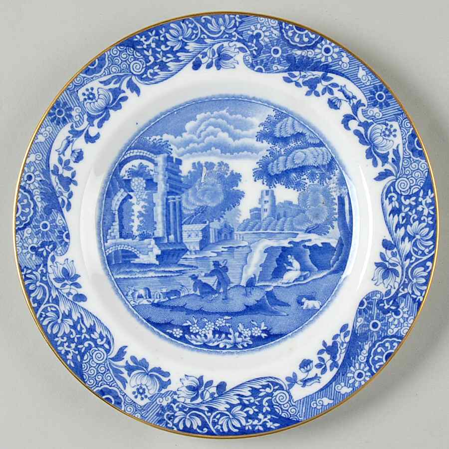 Blue Italian (Regimental) Bread & Butter Plate by Spode-1