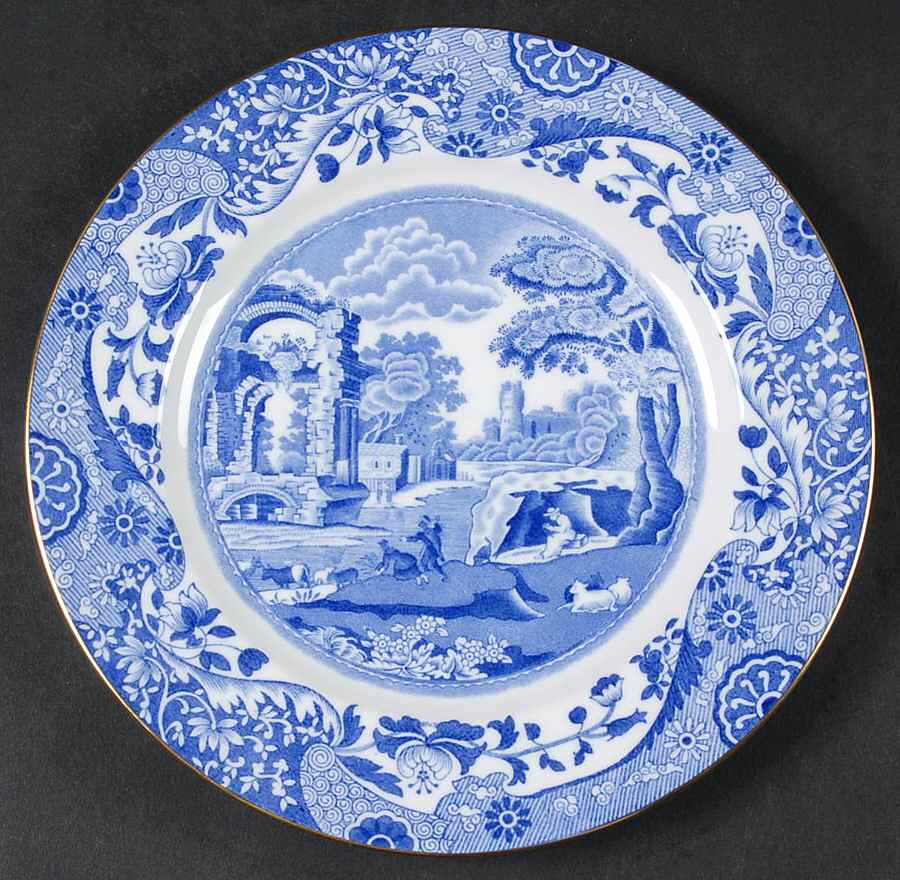 Blue Italian (Regimental) Salad Plate by Spode-1