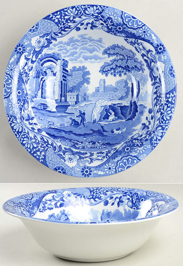 Blue Italian (Older) 9" Round Vegetable Bowl by Spode-1