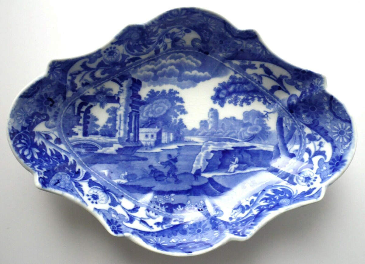 Blue Italian (Older) 10" Oval Vegetable Bowl by Spode-1