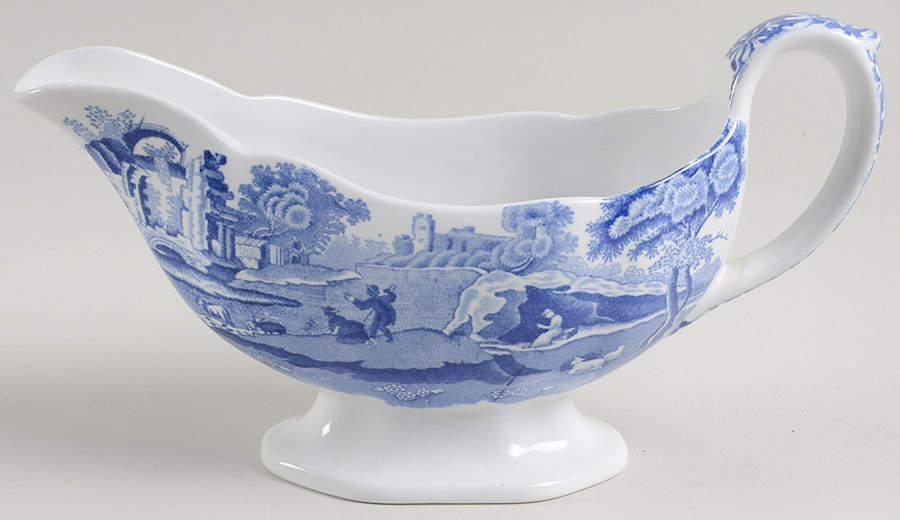 Blue Italian (Older) Gravy Boat by Spode-1