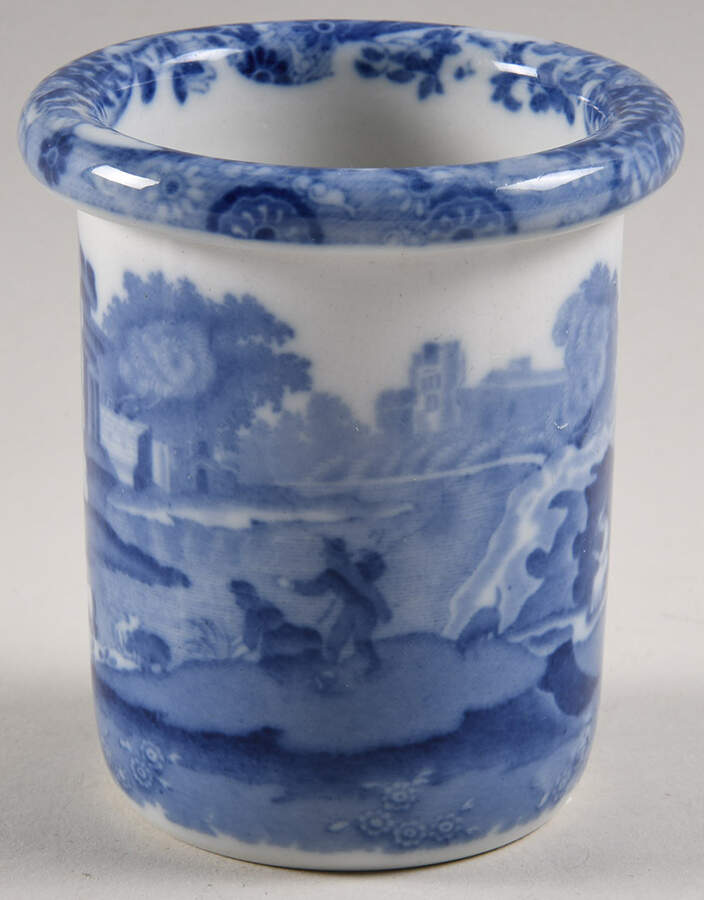 Blue Italian (Older) Tall China Tumbler by Spode-1