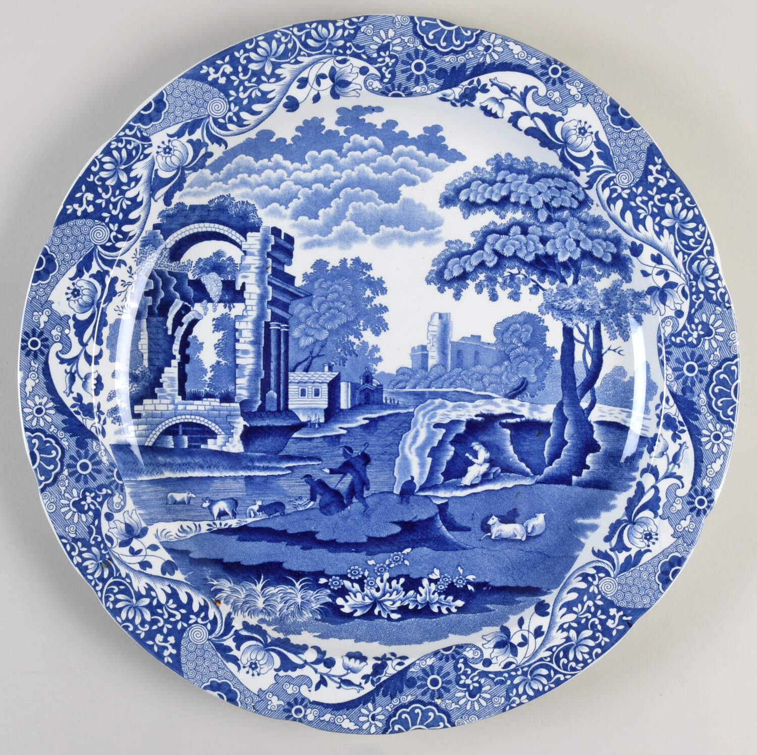 Blue Italian (Older) 14" Chop Plate (Round Platter) by Spode-1