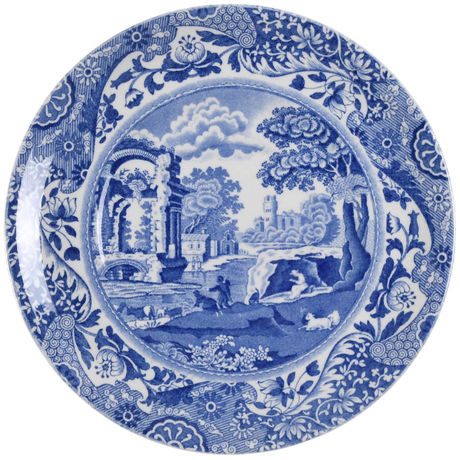 Blue Italian (Older) Saucer for Cream Soup Bowl by Spode-1