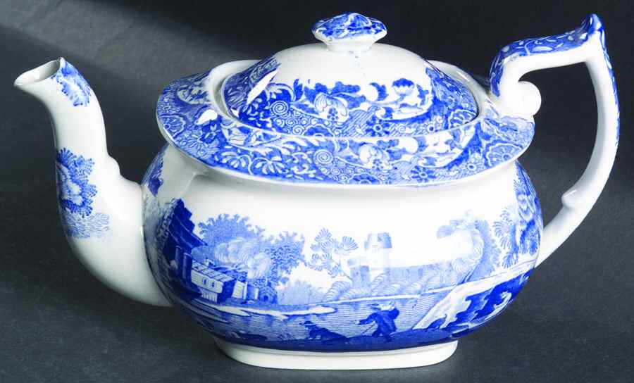 Blue Italian (Older) Mini Teapot & Lid by Spode-1