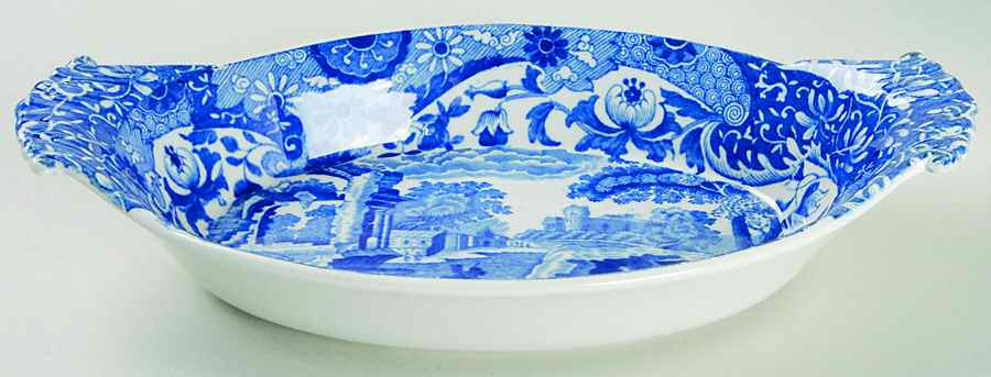 Blue Italian (Older) 8" Augratin by Spode-1