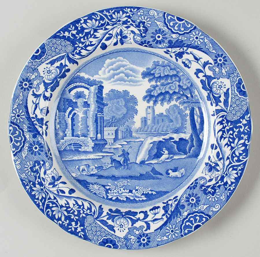 Blue Italian (Older) Luncheon Plate by Spode-1