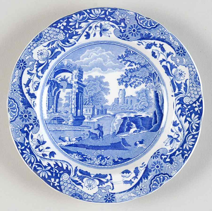 Blue Italian (Older) Bread & Butter Plate by Spode-1