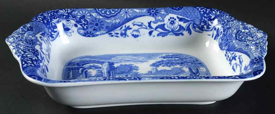 Blue Italian (Older) 11" Rectangular Vegetable Bowl by Spode-1