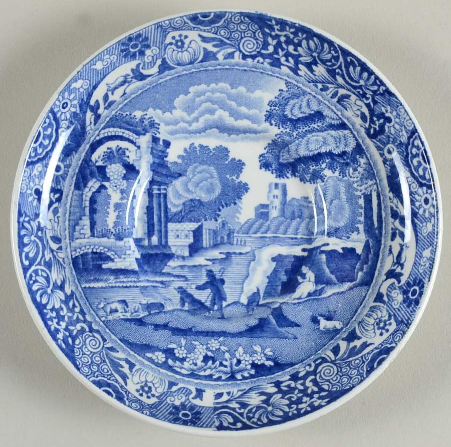 Blue Italian (Older) Saucer for Demitasse Cup by Spode-1