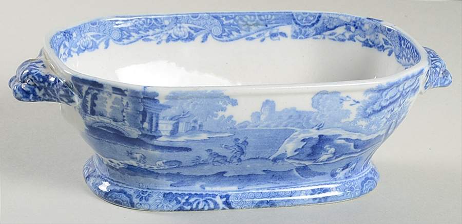Blue Italian (Older) Sauce Boat No LId by Spode-1