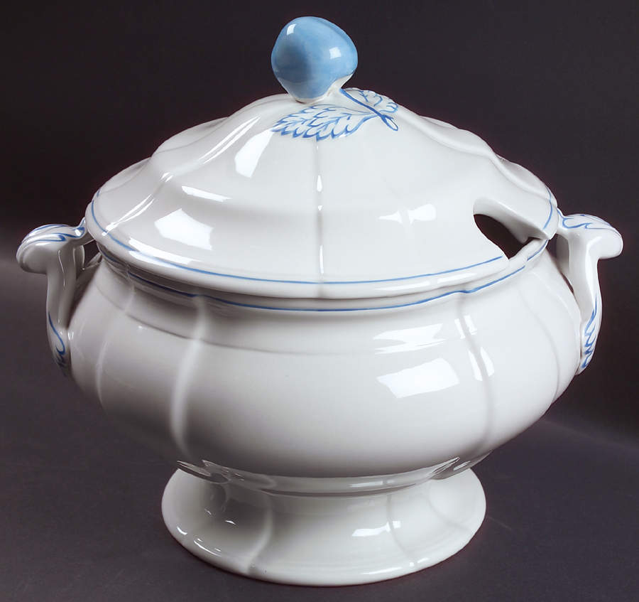 Blue Marlborough Tureen &  Lid by Spode-1