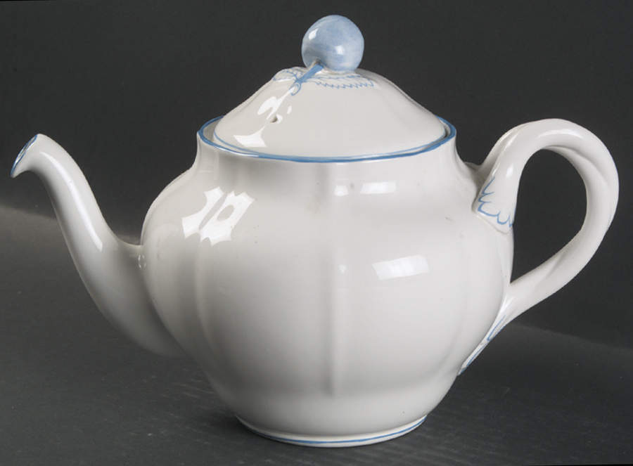 Blue Marlborough Teapot & Lid by Spode-1