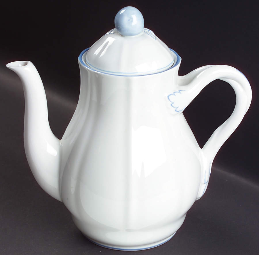 Blue Marlborough Coffee Pot & Lid by Spode-1
