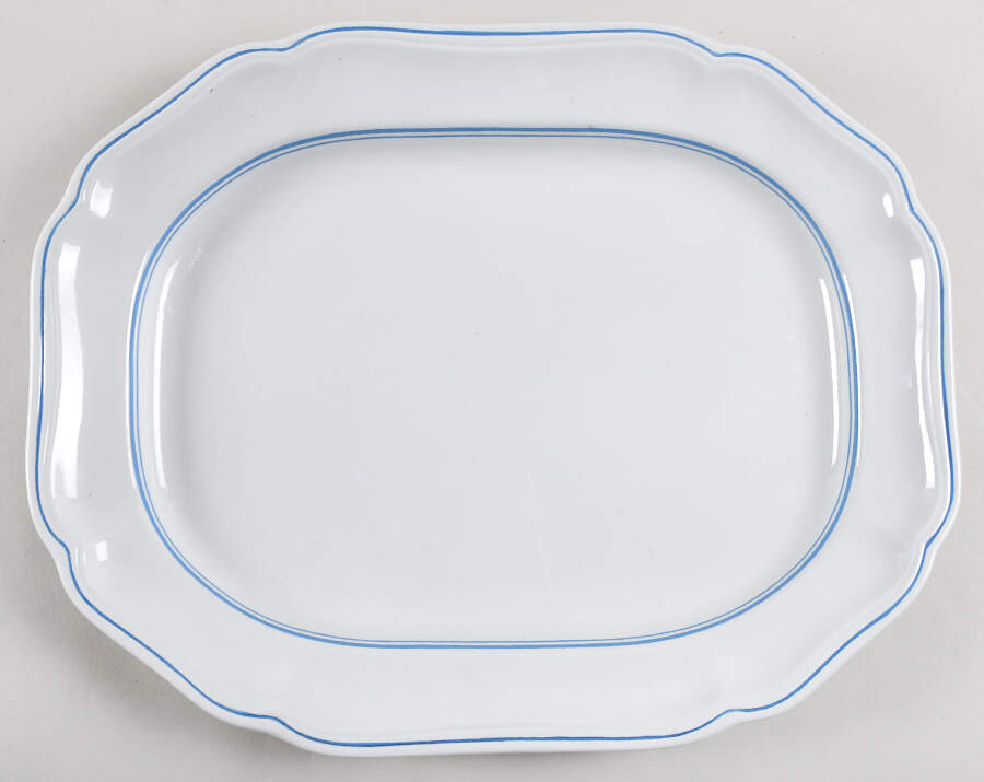 Blue Marlborough 16" Oval Serving Platter by Spode-1
