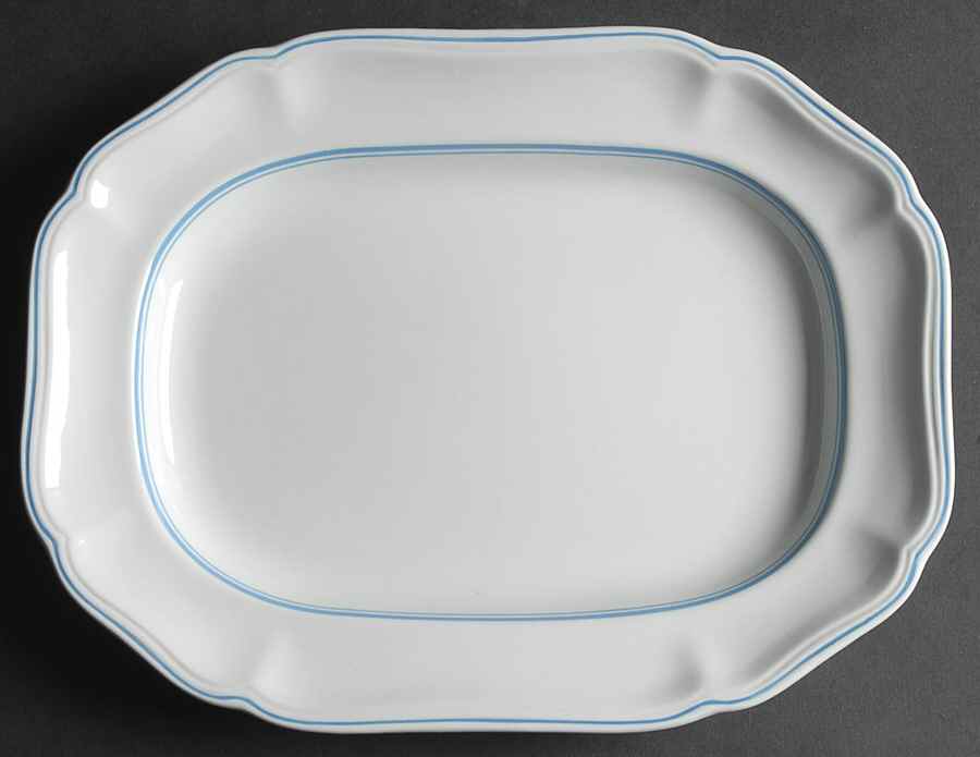 Blue Marlborough 12" Oval Serving Platter by Spode-1