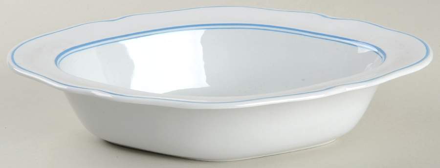 Blue Marlborough 10" Oval Vegetable Bowl by Spode-1