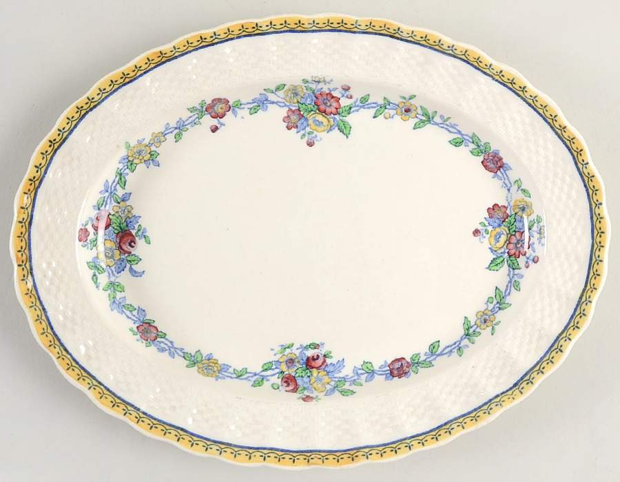 Blue Rambler 11" Oval Serving Platter by Spode-1