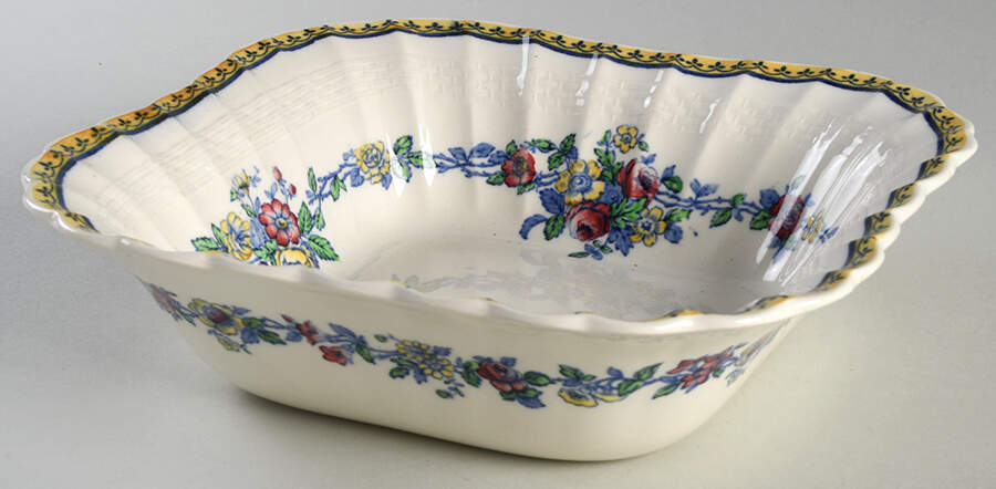 Blue Rambler 8" Square Vegetable Bowl by Spode-1