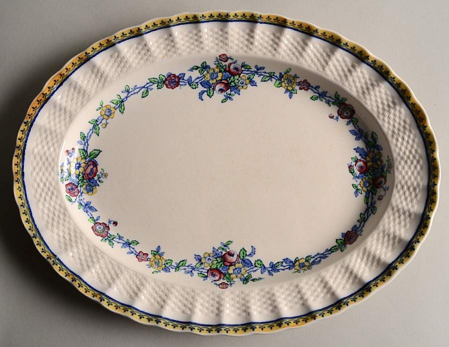 Blue Rambler 13" Oval Serving Platter by Spode-1