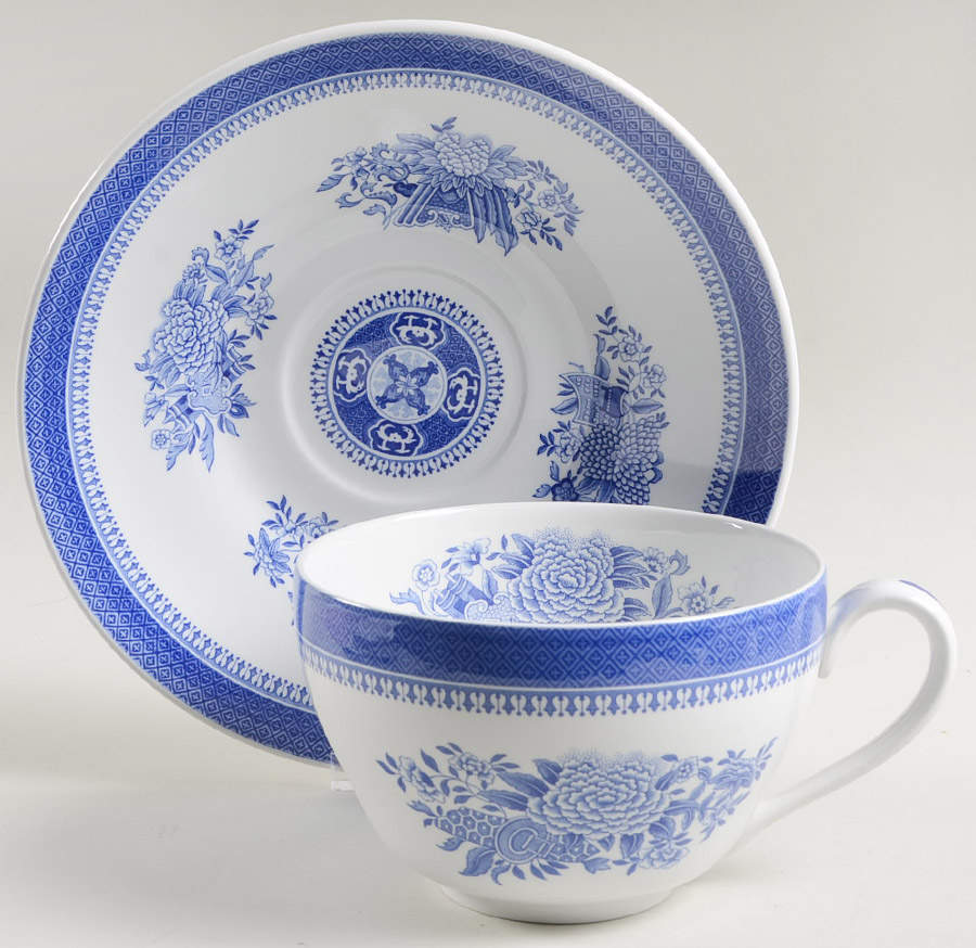 Blue Room Collection Jumbo Cup & Saucer Set by Spode-1