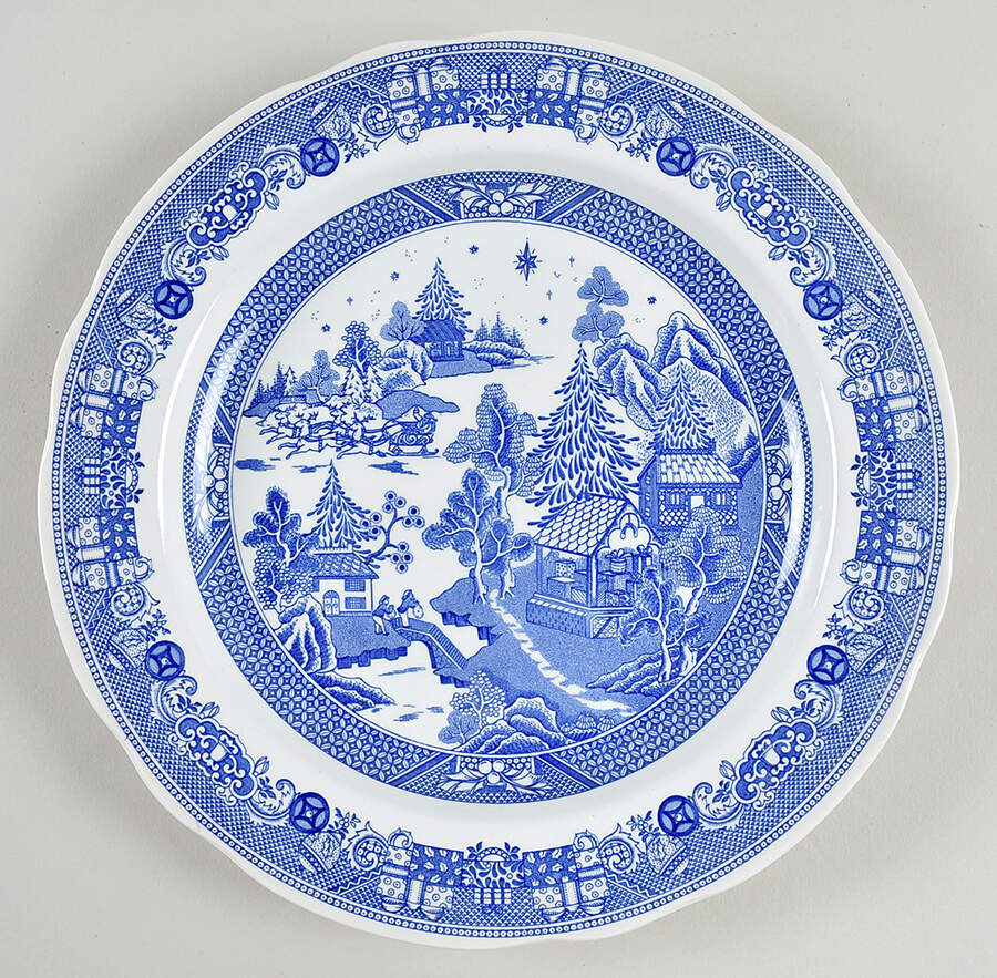 Blue Room Collection Christmas Dinner Plate by Spode-1