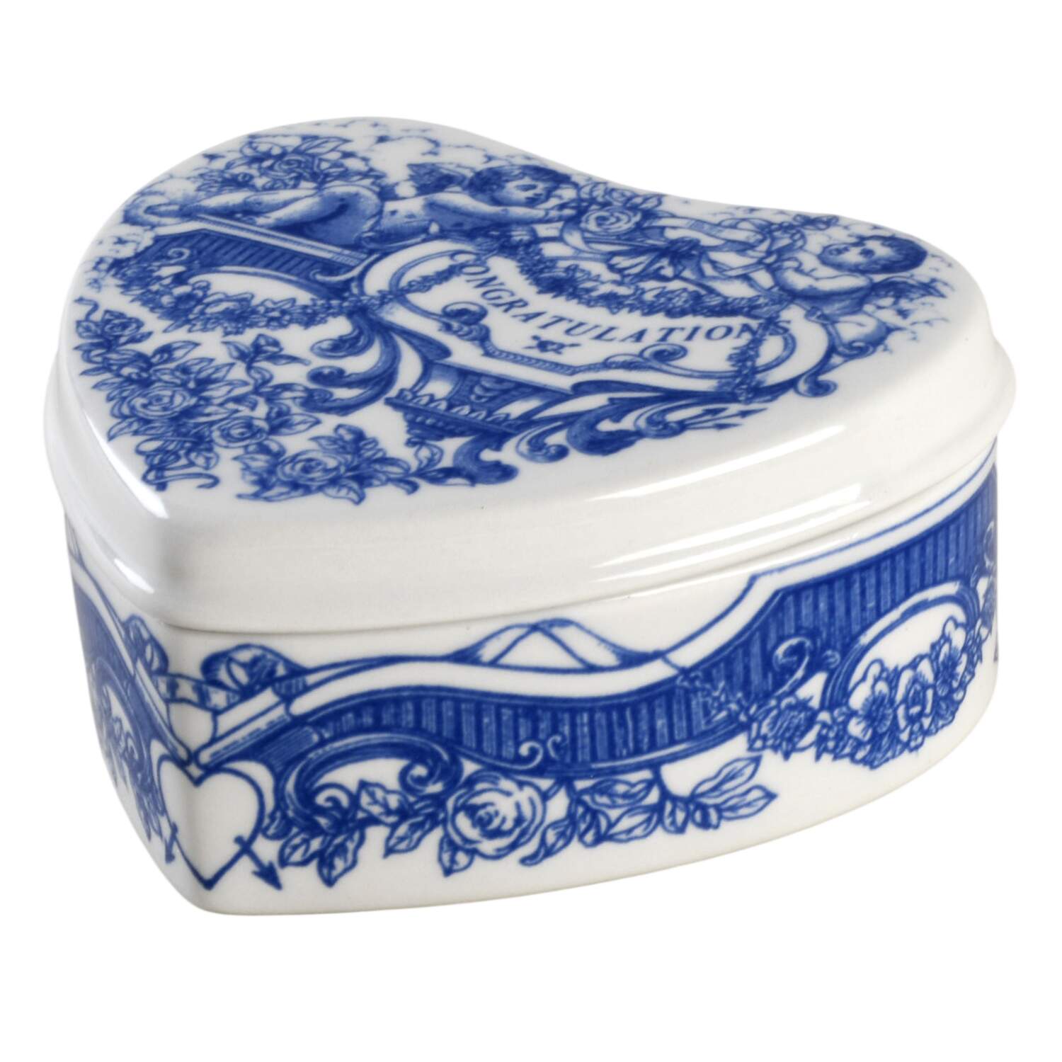Blue Room Collection Heart Shape Box & Lid by Spode-1