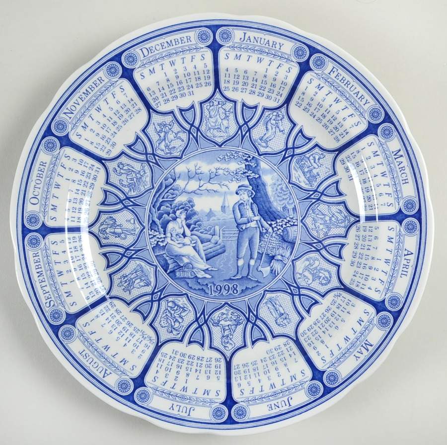 Blue Room Collection "1998" Calendar Plate by Spode-1