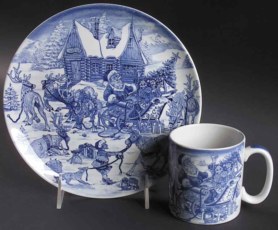 Blue Room Collection 2007 Annual Christmas Plate & Mug Set by Spode-1