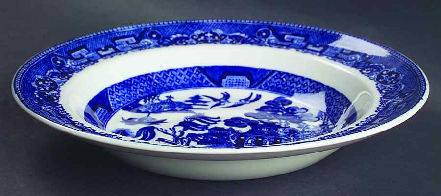 Blue Willow Large Rim Soup Bowl by Spode-1
