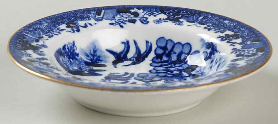 Blue Willow Rim Fruit/Dessert (Sauce) Bowl by Spode-1