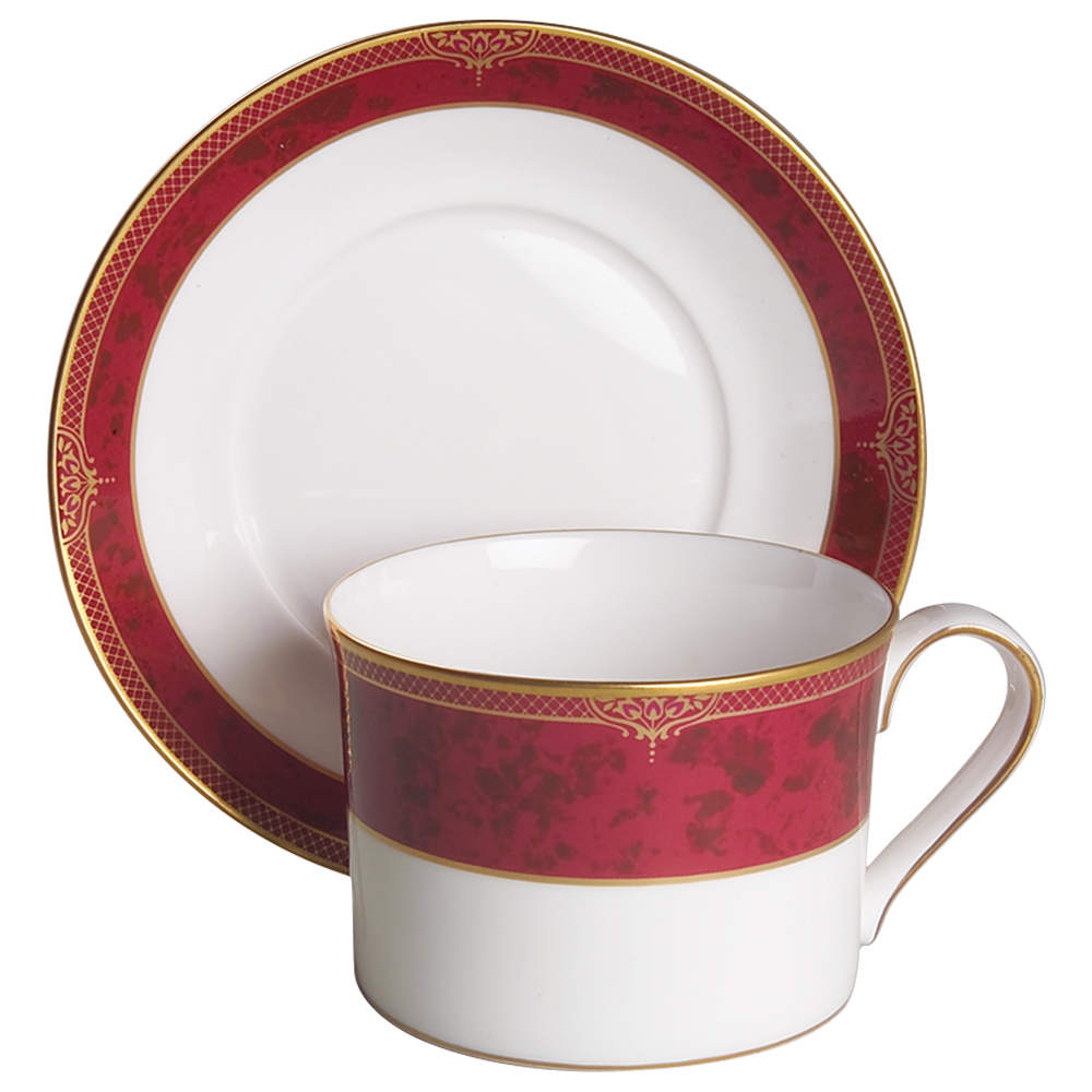 Bordeaux Flat Cup & Saucer Set by Spode-1