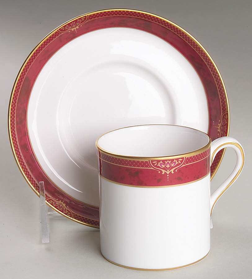 Bordeaux Flat Demitasse Cup & Saucer Set by Spode-1
