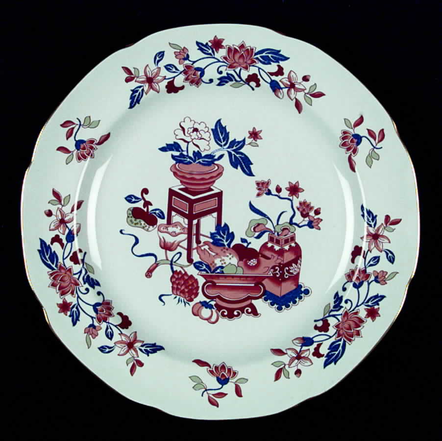 Bowpot Multicolor (Rust, Green, Blue) Dinner Plate by Spode-1