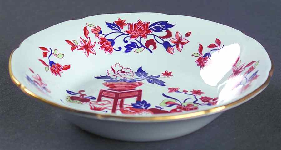 Bowpot Multicolor (Rust, Green, Blue) Fruit/Dessert (Sauce) Bowl by Spode-1