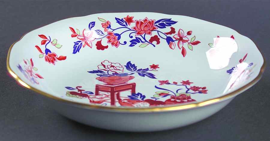 Bowpot Multicolor (Rust, Green, Blue) Coupe Cereal Bowl by Spode-1