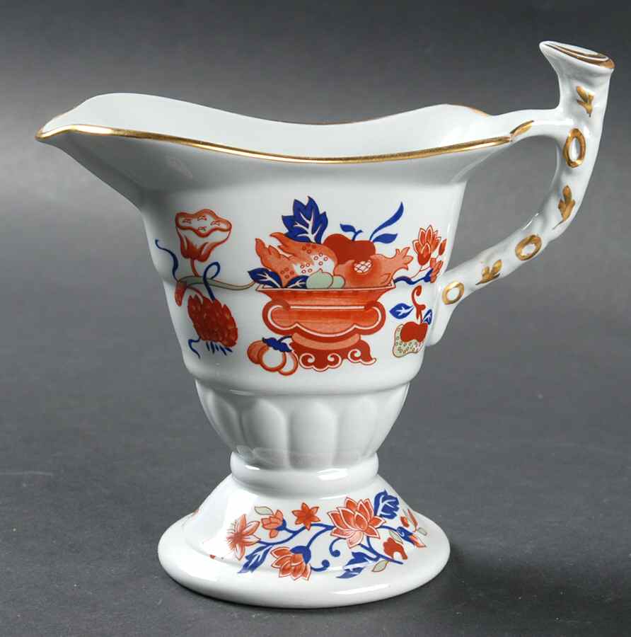 Bowpot Multicolor (Rust, Green, Blue) Creamer by Spode-1