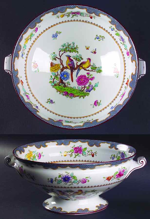 Brompton Blue 10" Footed Bowl by Spode-1