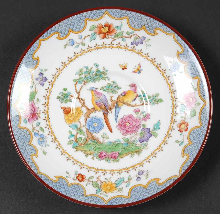 Brompton Blue Saucer by Spode-1