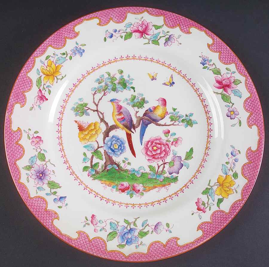 Brompton Pink Dinner Plate by Spode-1