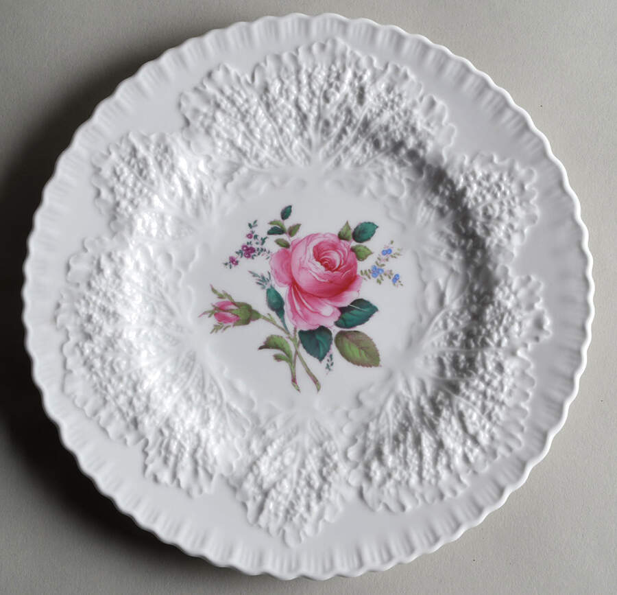 Bridal Rose (No Gold Trim) Luncheon Plate by Spode-1