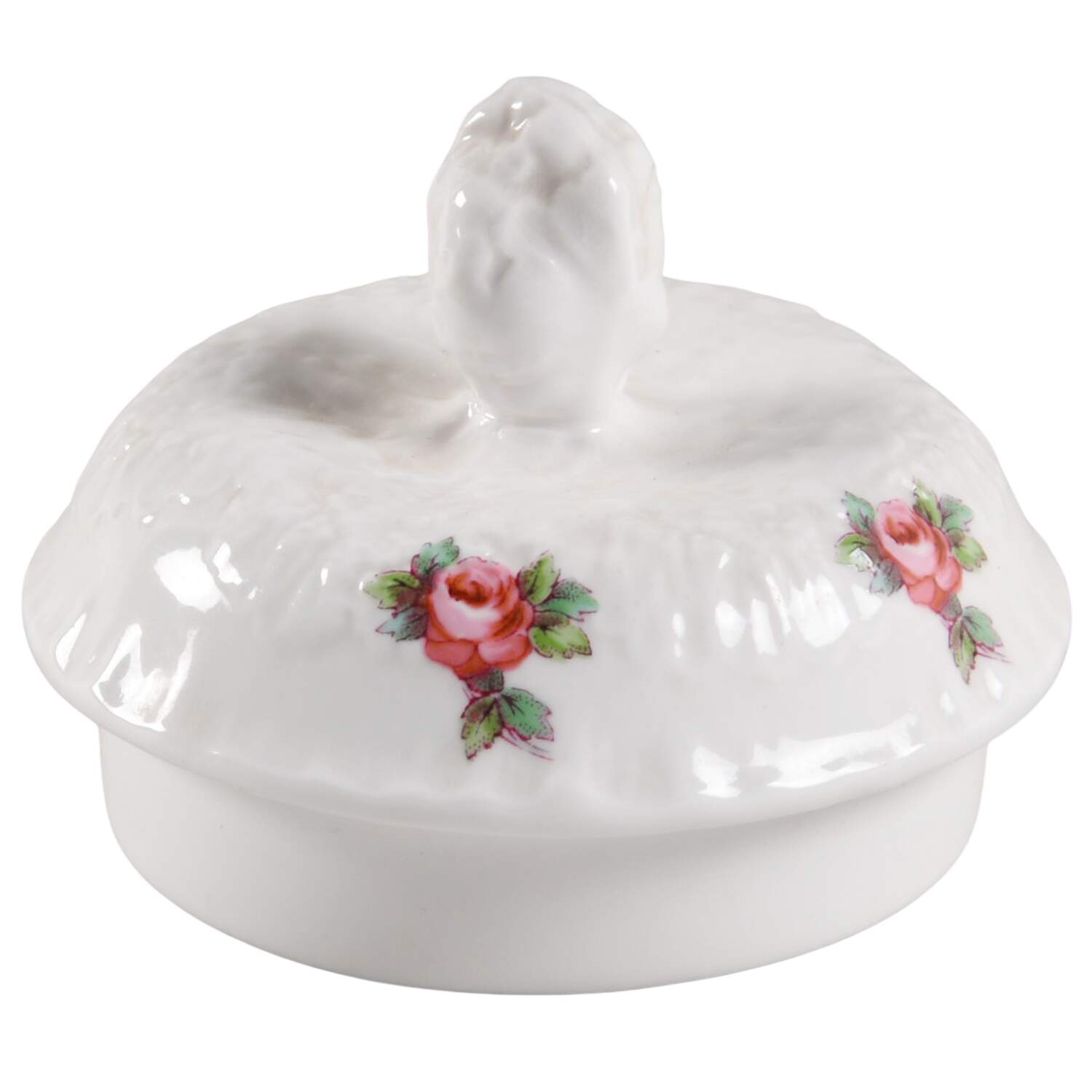 Bridal Rose (No Gold Trim) Lid for Teapot by Spode-1